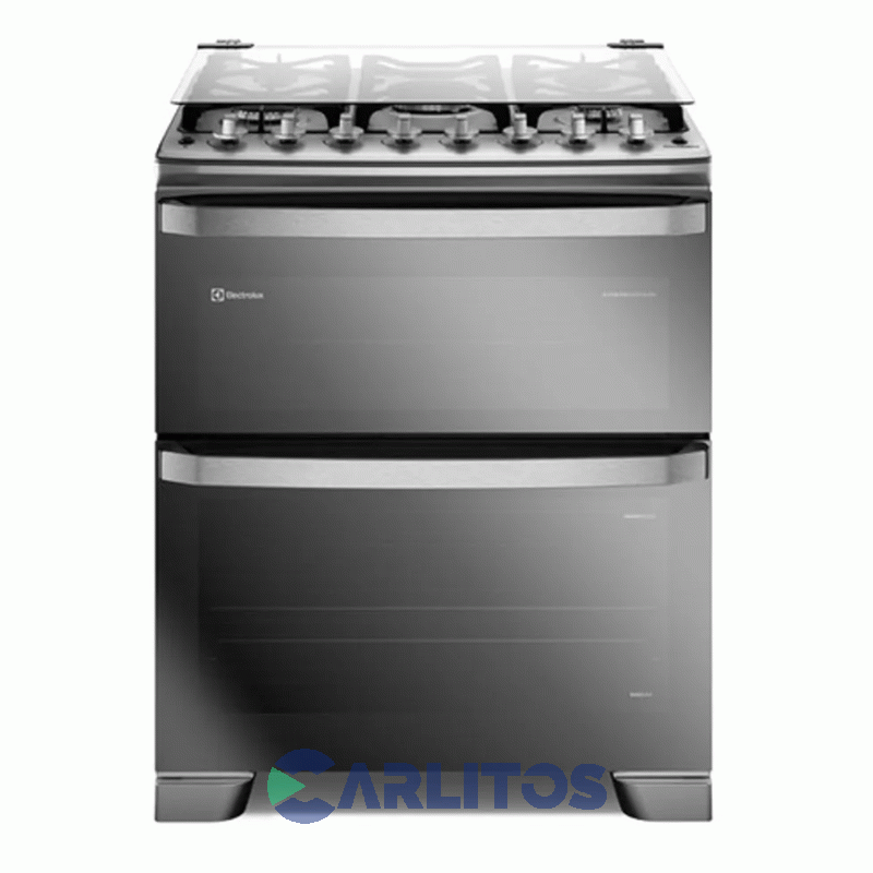 Cocina A Gas Electrolux 76 CM Acero Inoxidable Doble Horno F5edm