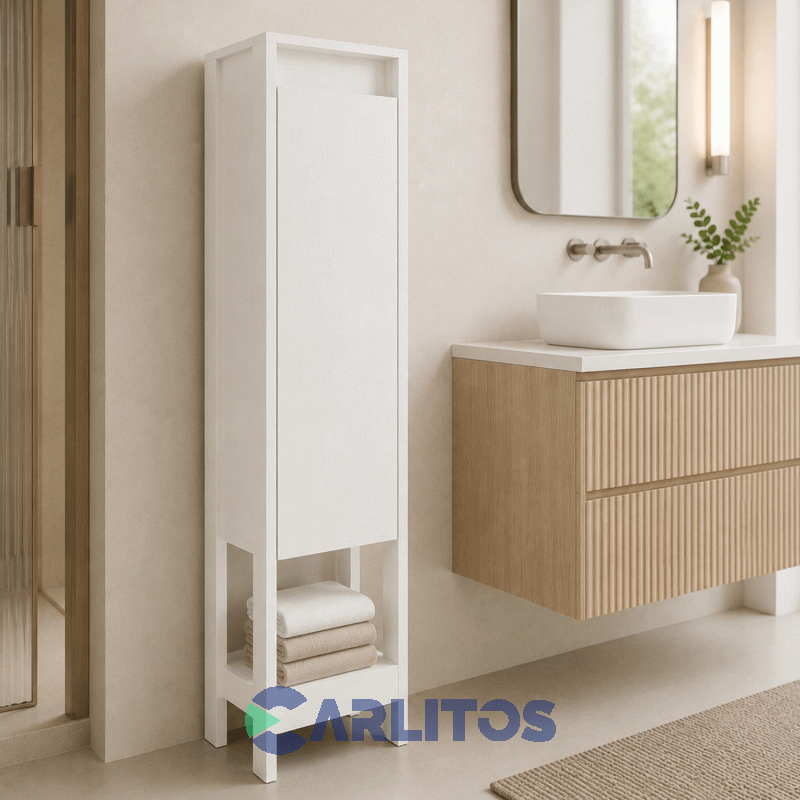 Columna Vanitory Tables 0.36 Mts Linea Toilet Cod 3186-Bm Blanco