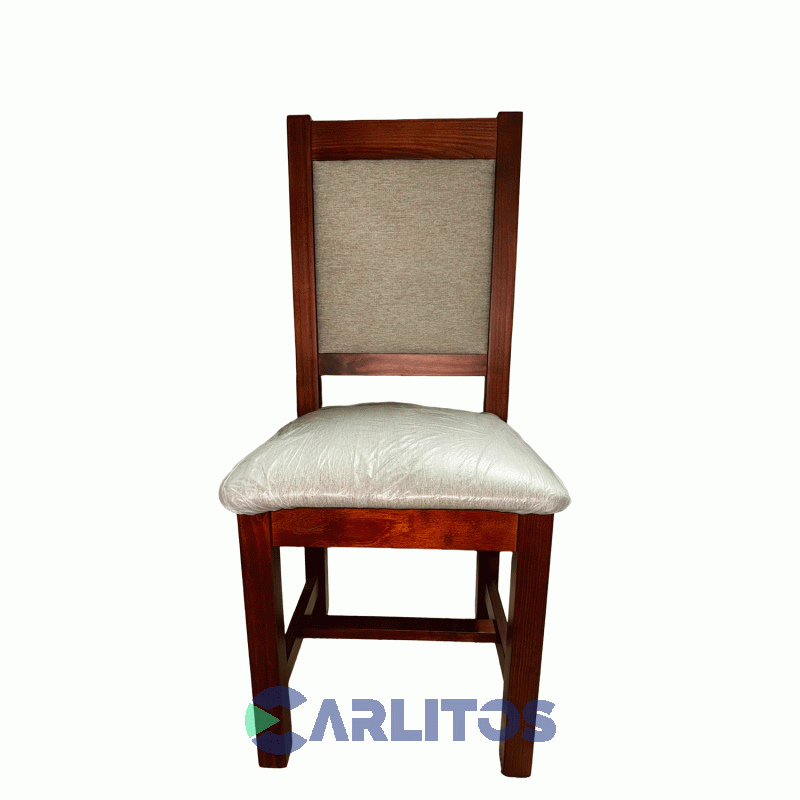 Silla Camila Tapizado Tela Mobilia Cedro