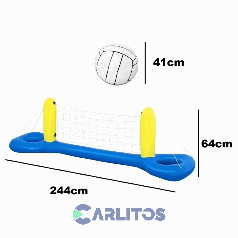 Set De Voley Inflable Bestway Para Pileta 2.52 X 0.64 Cm