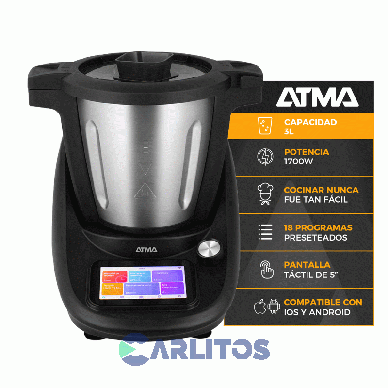 Robot De Cocina Smart Atma Mix II 3 Litros Rc2023tcp