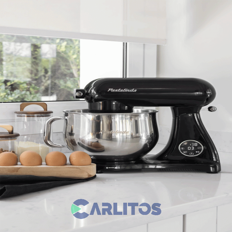 Batidora De Pie Pastalinda Con Bowl De 8 Litros 1200 Watts Sm-1522ml Negra