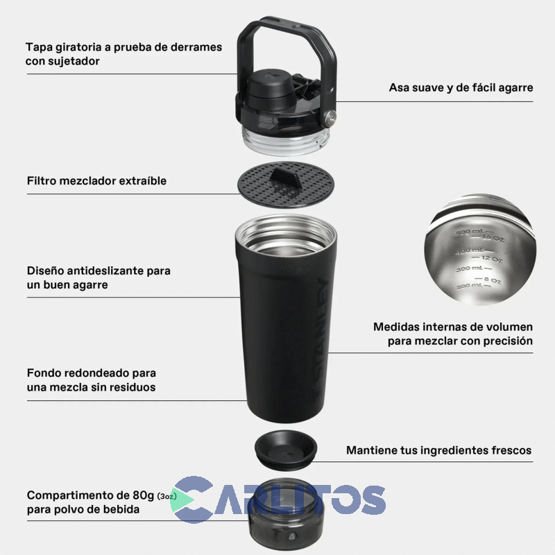 Vaso Stanley Activate Shaker 0.591 L 10-13007-093 Dried Pine