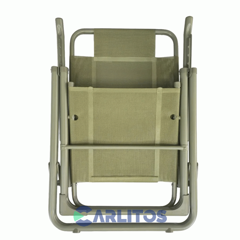 Sillon De Aluminio Descansar XL - Tela Coversol - 5 Posiciones 80046 Verde