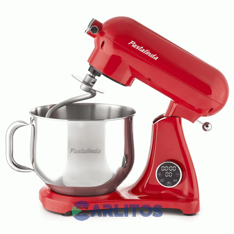 Batidora De Pie Pastalinda Con Bowl De 8 Litros 1200 Watts Sm-1522ml Roja