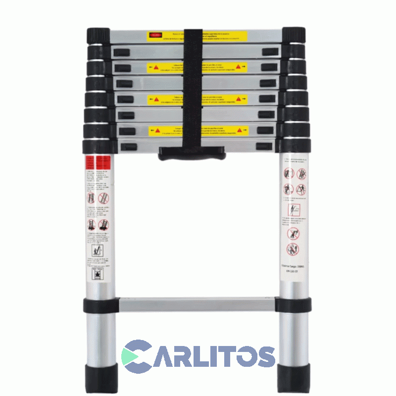 Escalera Multifuncion Garden Life Telescopica 9 Escalones Aluminio Te2650