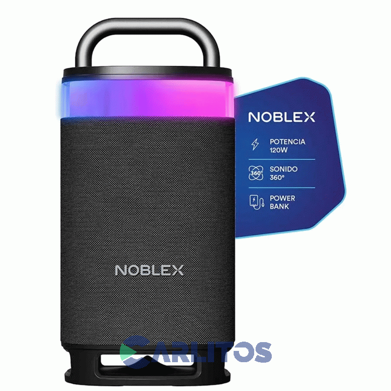 Parlante Torre Noblex Con Bluetooth Y Bateria 120 Watts Rms Tsn1500n