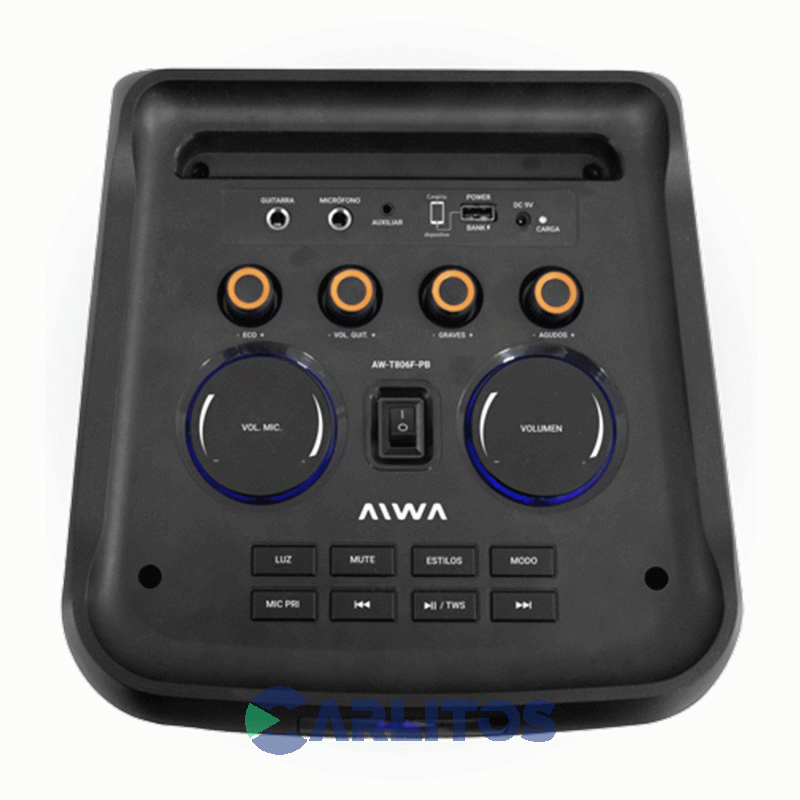 Parlante Torre Aiwa Con Bluetooth Y Batería Aw-t806f-pb