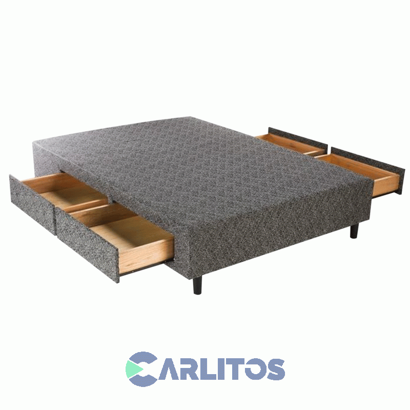 Multibox 1.90 X 1.40 Mts Con 4 CajonesTela Chenille