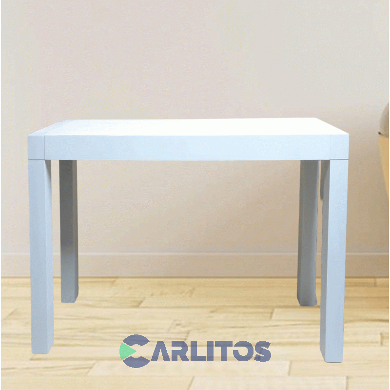 Mesa De Arrime Contemporánea 1.20 Mts Genoud Paraíso Blanco