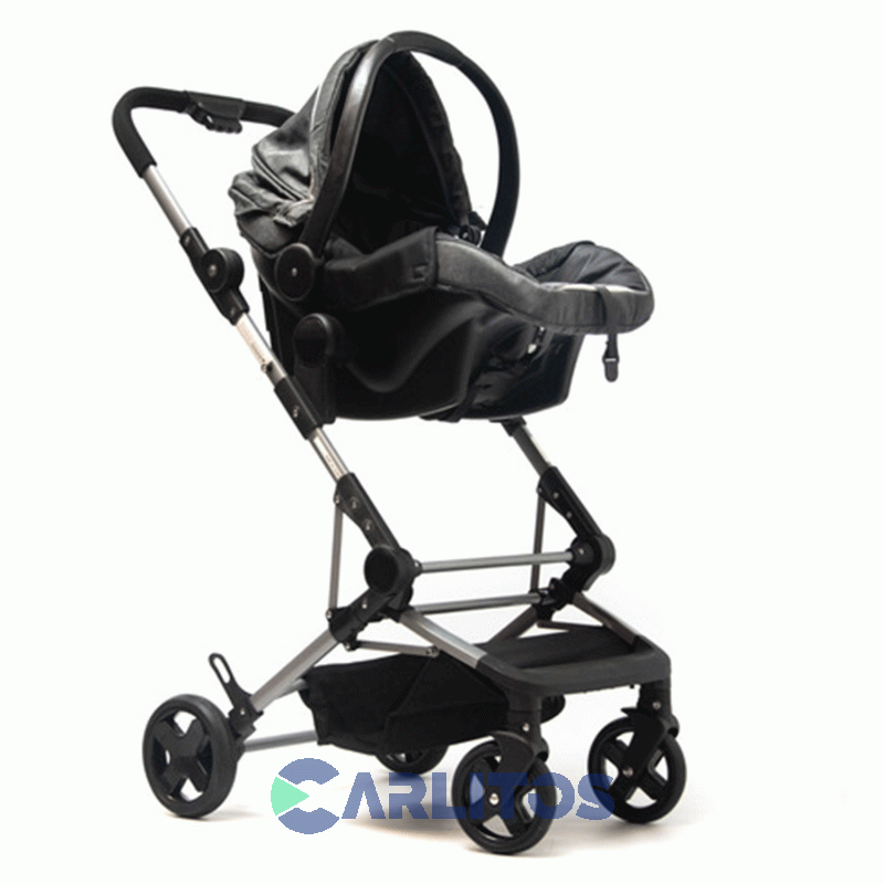 Coche De Paseo Bebesit Le Lit 3 En 1 Moisés + Portabebé 1365ts-c Gris Oscuro