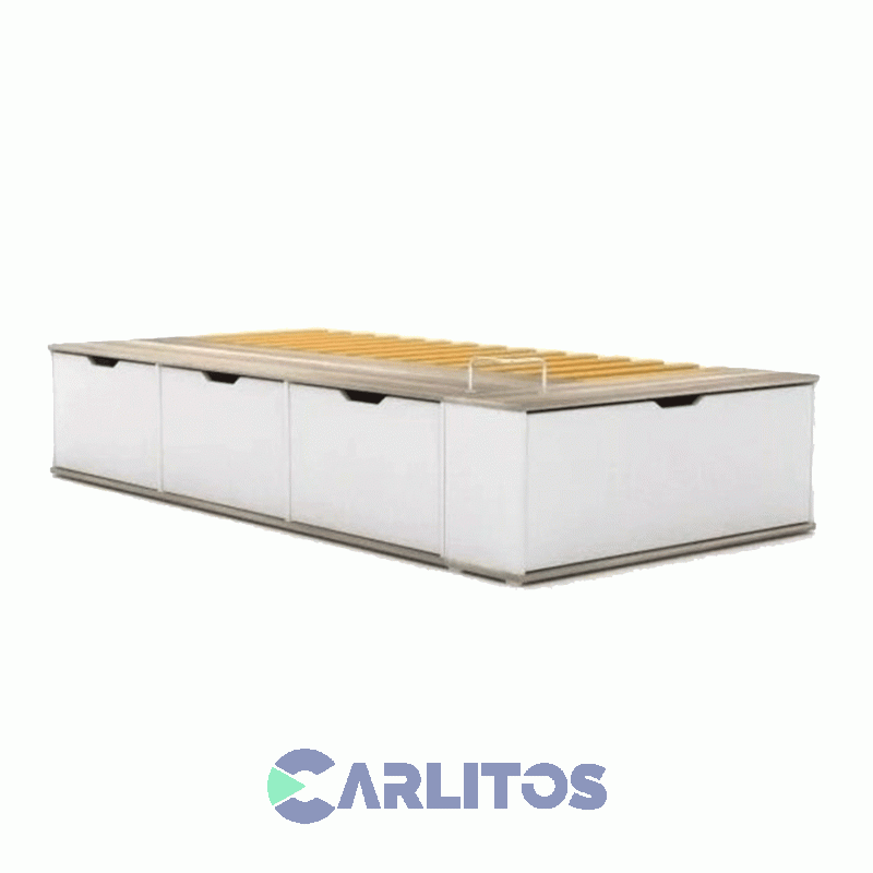 Box Multifunción 0.90 x 1.90 Mts Valenziana Blanco y Barrique