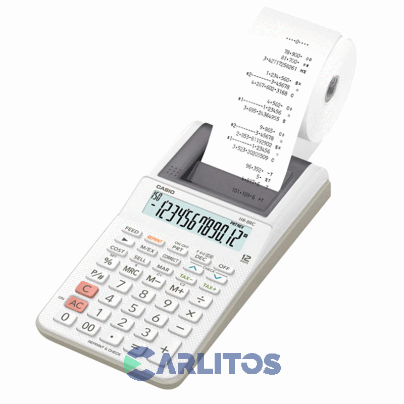 Calculadora Con Impresora 12 Dígitos Casio Hr-8rc