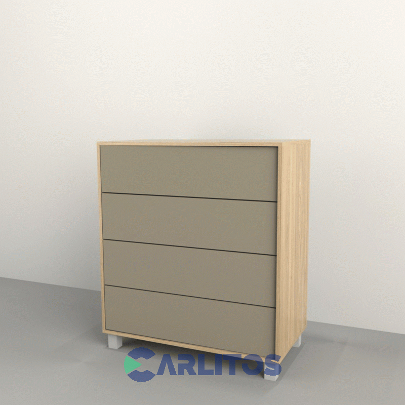 Chiffonier 4 Cajones Tables Olmo Finlandés y Gris