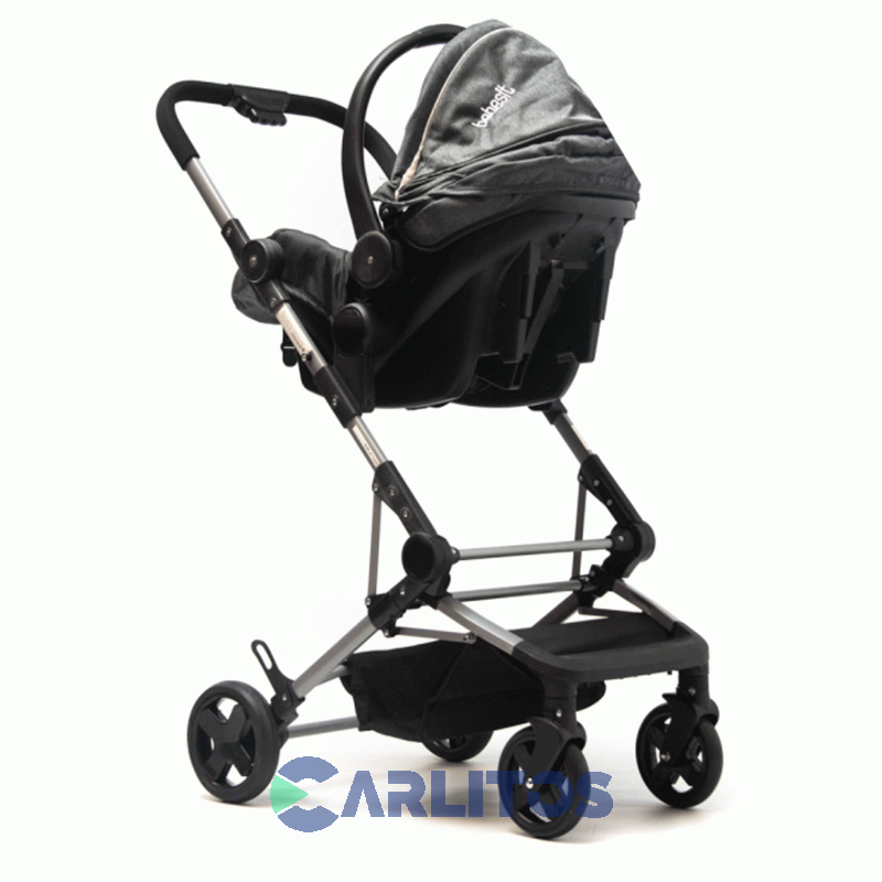 Coche De Paseo Bebesit Le Lit 3 En 1 Moisés + Portabebé 1365ts-d Gris Claro