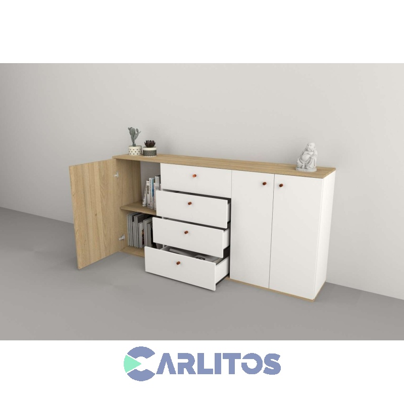 Bahiut 1.75 Mts Línea Home Tables Olmo Finlandés y Everest