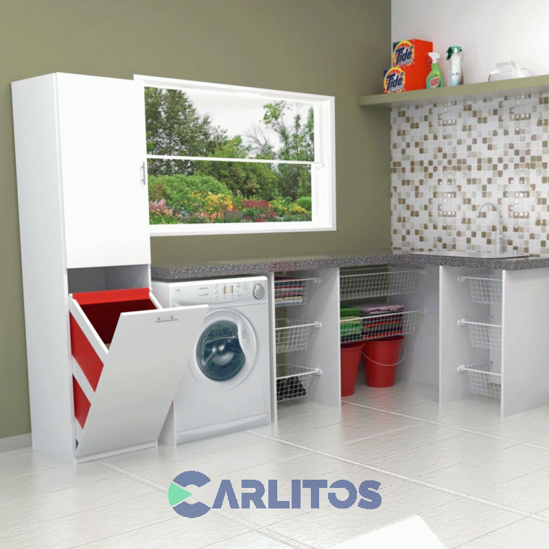 Organizador Multifunción Ropín 1 Puerta y 1 Canasto Tables Blanco