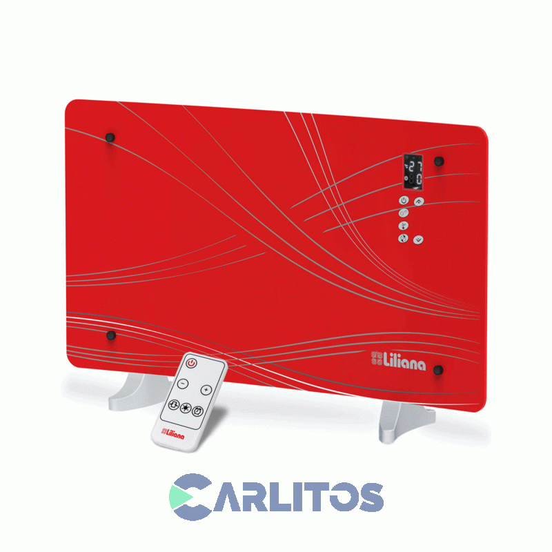 Estufa Panel De Vidrio Curvo Liliana 2200 Watts Turboluxe Ppv510