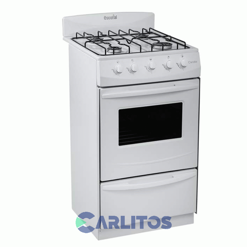 Cocina A Gas Escorial 50 CM Blanca Gas Envasado Candor S2