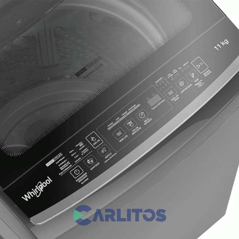 Lavarropa Carga Superior Whirlpool 11 KG - 700 RPM Plata Ww11bt