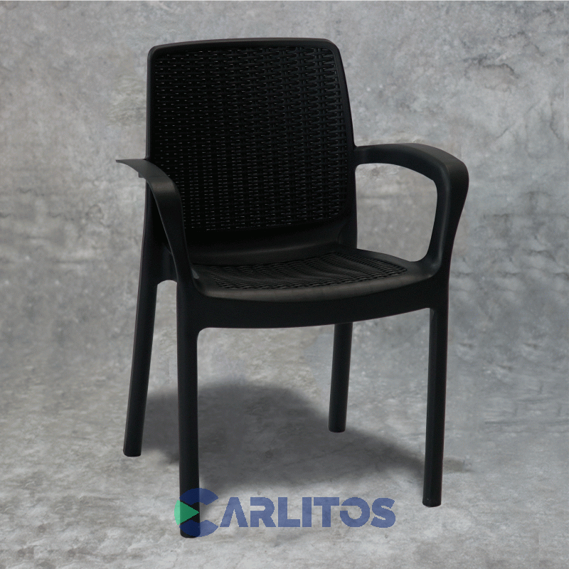 Sillon Pvc Voss Simil Rattan Guinea Grafito