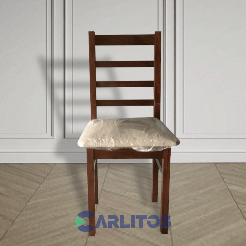 Silla Gioko Asiento Ecocuero Dadone Castaño