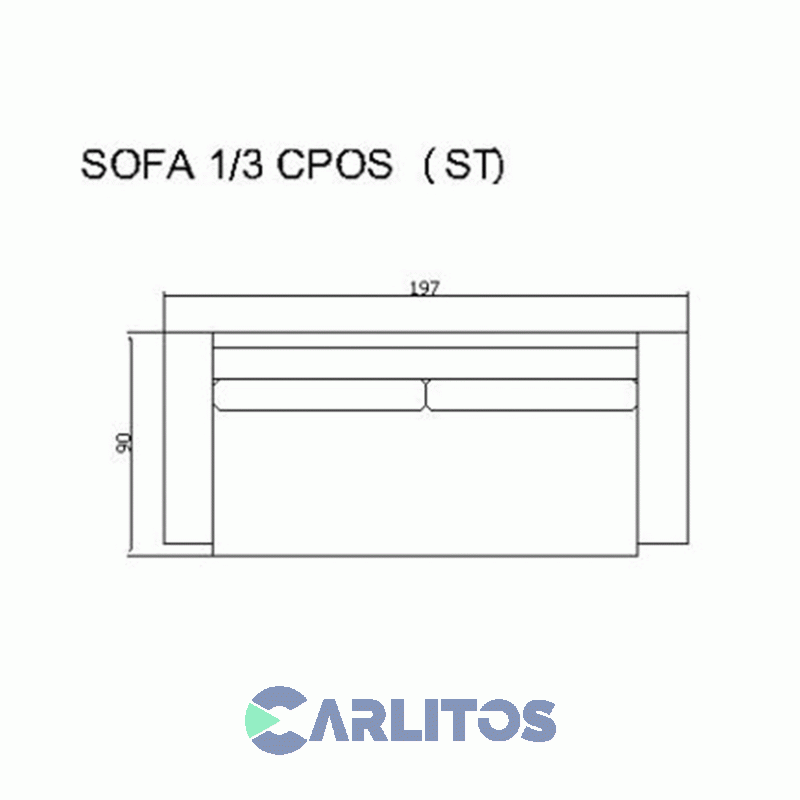 Sofá Loan 3 Cuerpos Frontera Living Grupo 2