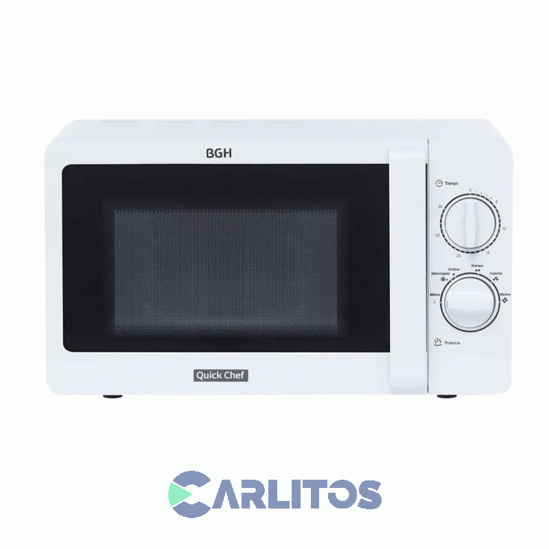 Microondas Rotativo Bgh 20 Litros Blanco B120m20