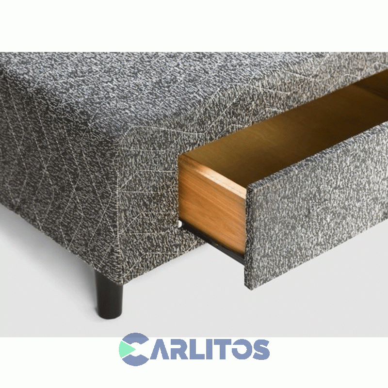 Multibox 1.90 X 1.40 Mts Con 4 CajonesTela Chenille
