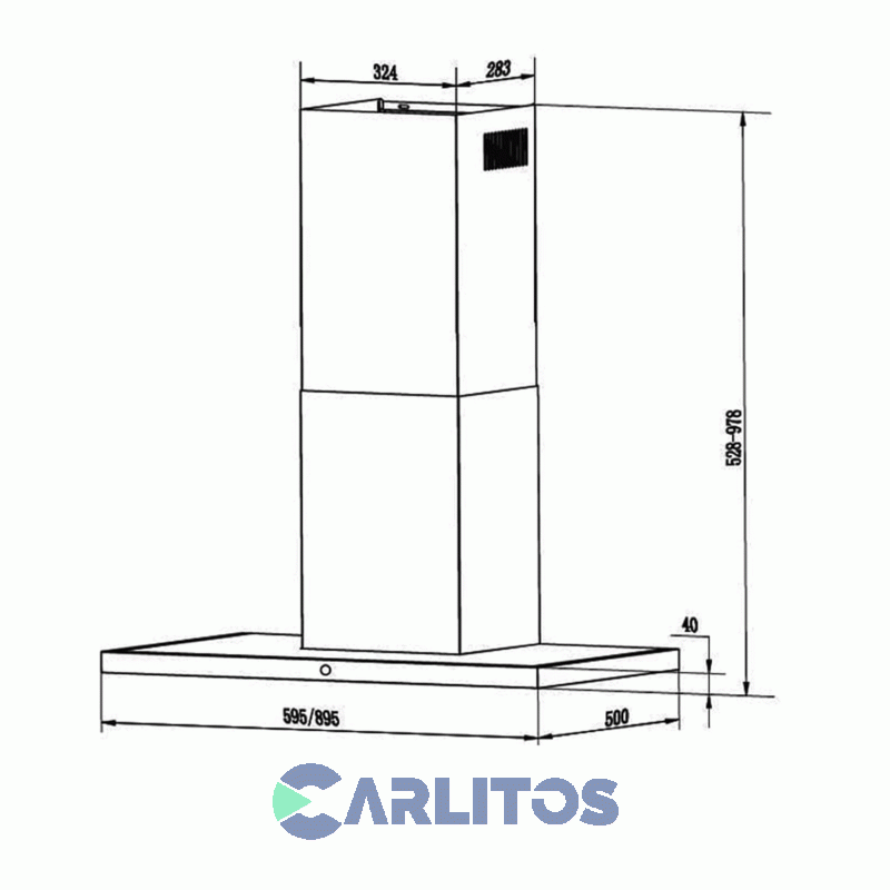 Campana Con Motor Spar Recta Soft 60 CM Acero Inoxidable 60 Cm