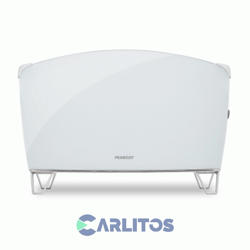 Estufa Panel De Doble Vidrio Peabody 1500 Watts Pe-bvc15b Blanco