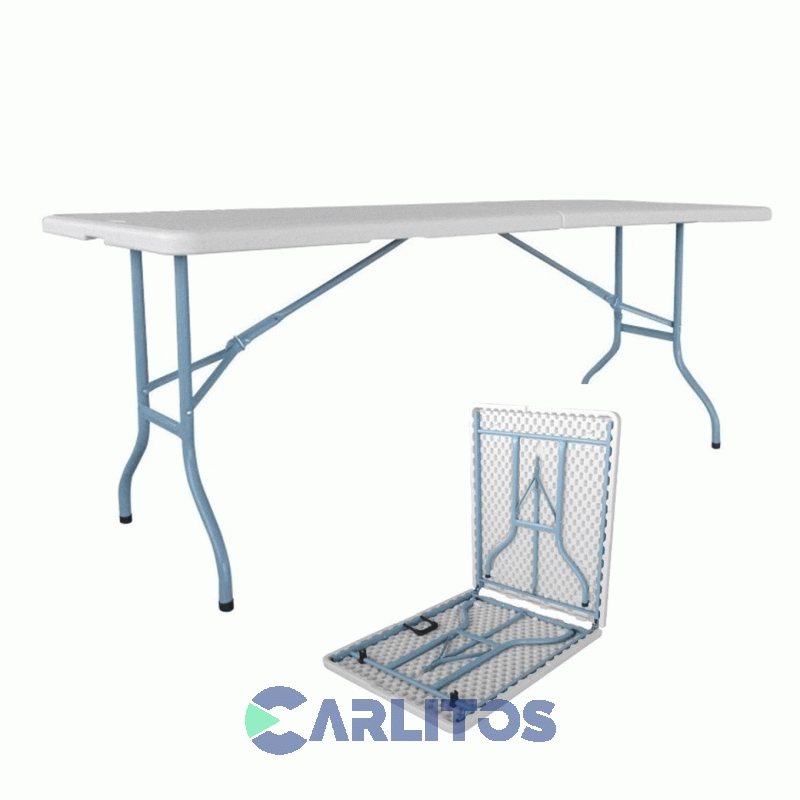 Mesa Plegable Multiuso Con Estructura De Acero 1.50 Metros