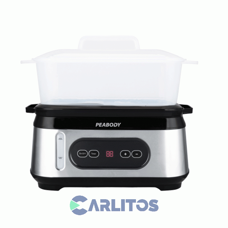 Vaporera Con 3 Bandejas Apilables Inoxidable Peabody Pe-st1000ix