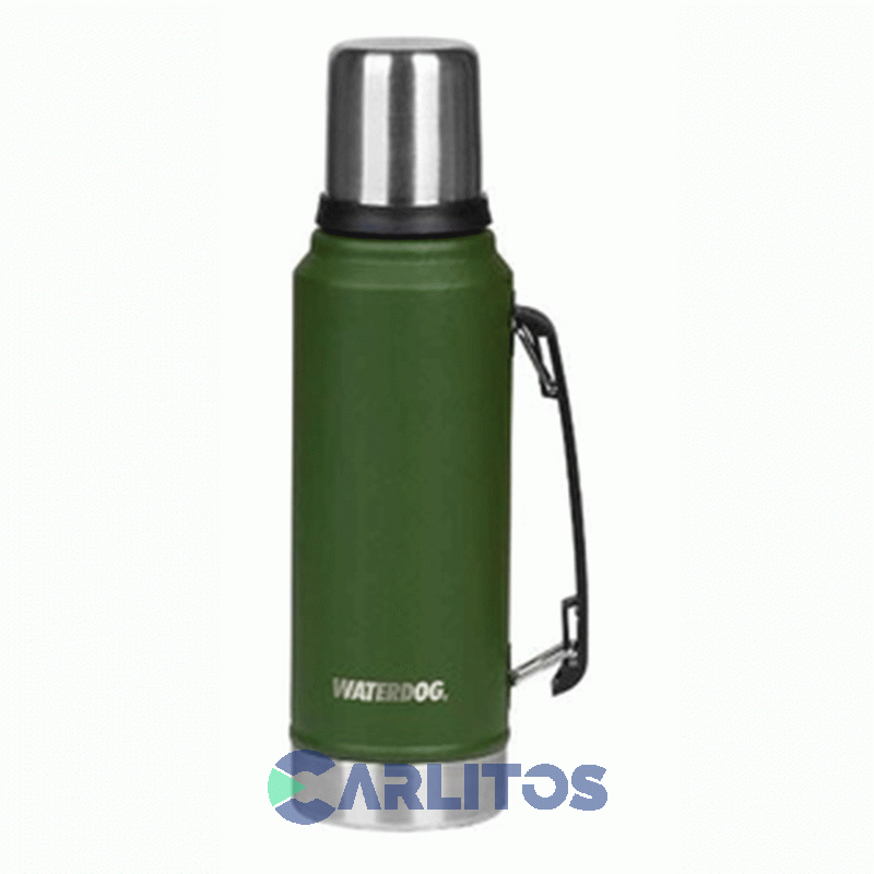 Termo De Mate Waterdog Con Manija 1 Litro Ombu Verde