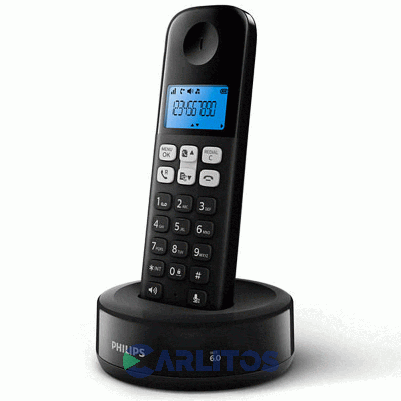 Teléfono Inalámbrico Philips Id De Llamadas Negro D1311b/77