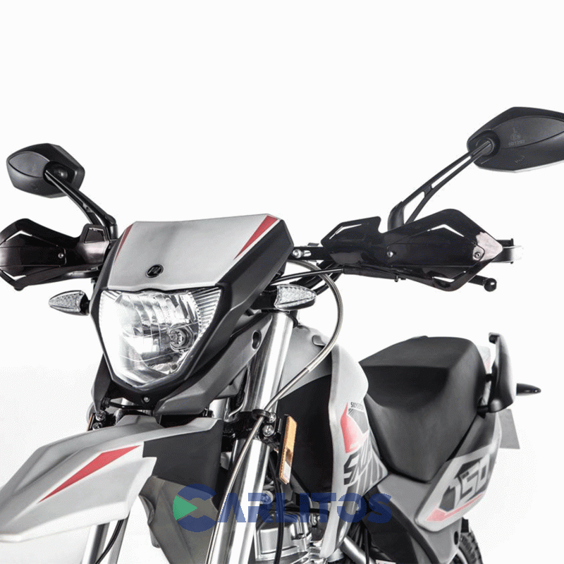 Moto Cross 150 Cc Motomel Con Disco, Llantas De Rayos Y Susp. Invertida Skua 150 Silver Edition Gris