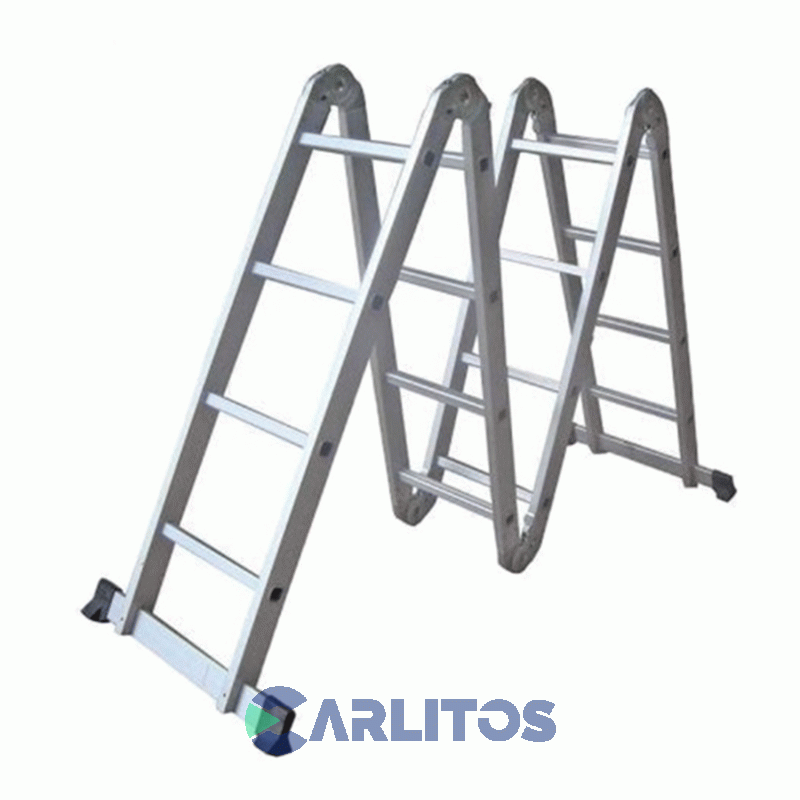 Escalera Multifunción 4 X 4 Escalones Aluminio Garden Life Te1700