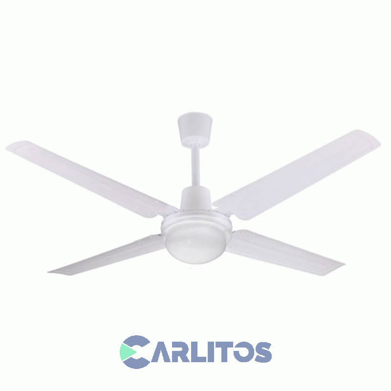 Ventilador De Techo Liliana Blanco Palas Metálicas Con Led Vthb114