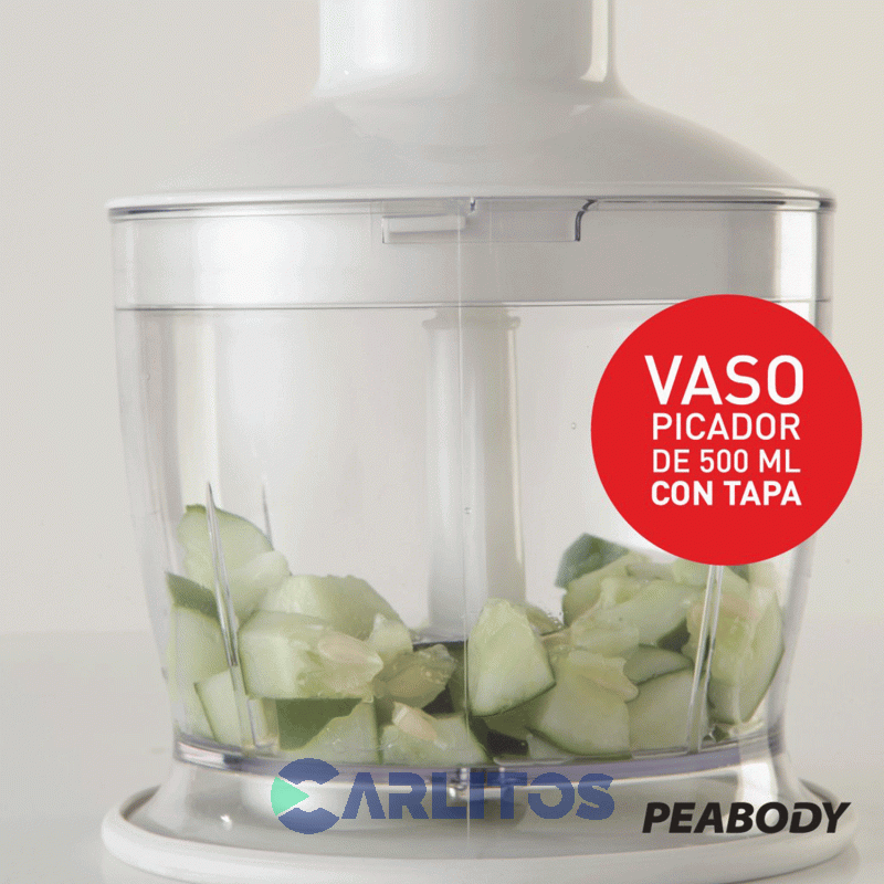 Minipimer Varilla Metal Peabody 800 Watts Pe-lma327b Blanca