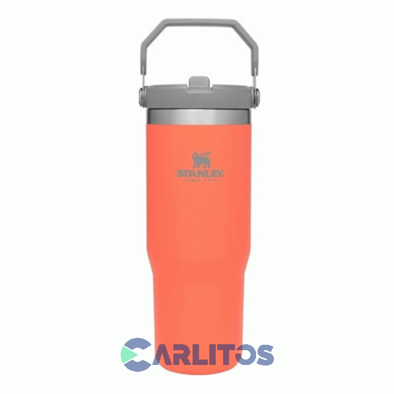 Botella De Acero Inoxidable Stanley Flip Straw Tumbler Coral