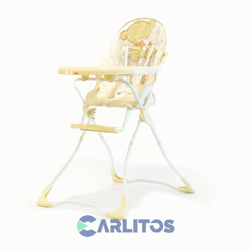 Silla De Comer Bebesit Eco Alta Plegable 6200-B Amarilla