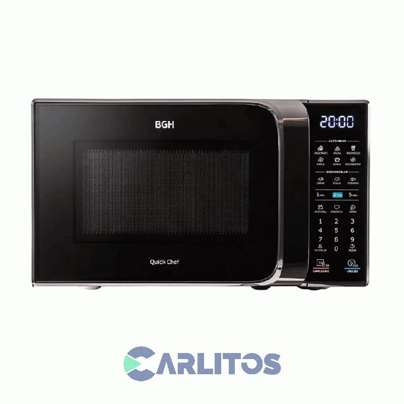 Microondas Con Grill Bgh Digital 23 Litros Negro B223dn20