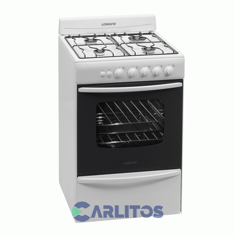 Cocina A Gas Longvie 56 CM Blanca Multigas 13501bf