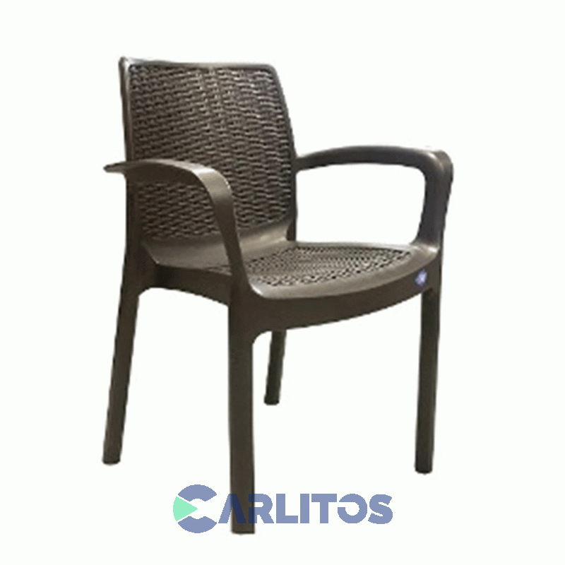 Sillon Pvc Voss Simil Rattan Guinea Mokka