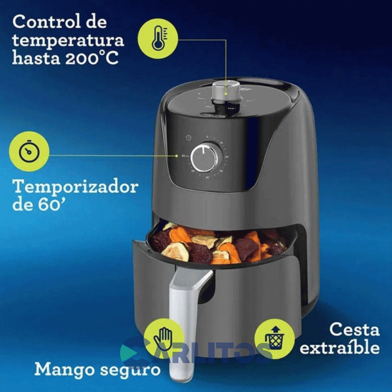 Freidora De Aire Oster Fryer Negra Ckstaf18m