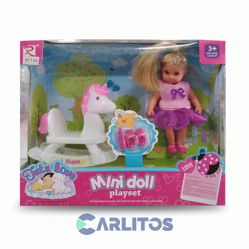 Set De Muñeca Con Caballito