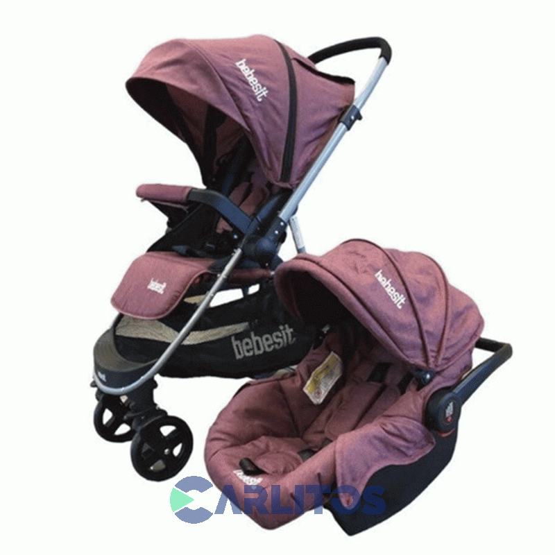 Coche De Paseo Bebesit Aeris Incluye Portabebe/butaca 1390ts Rosado