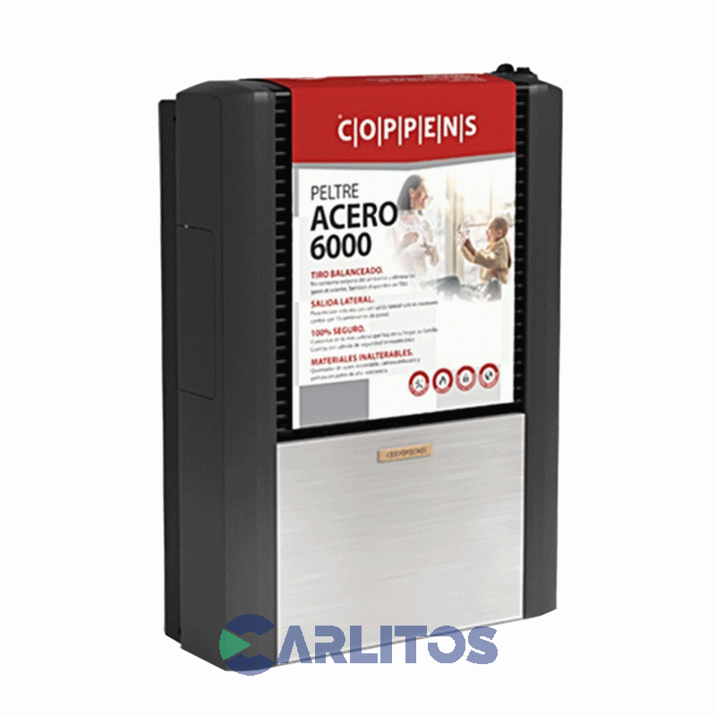 Calefactor Coppens Peltre Acero 6000 Kc TBU Salida Derecha/Izquierda Multigas