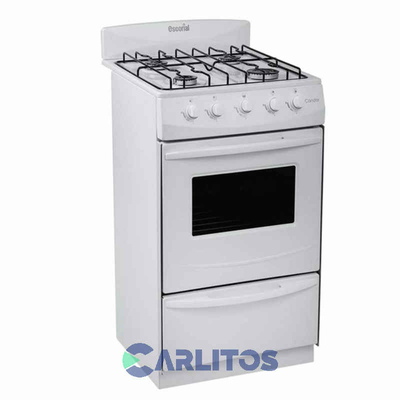 Cocina A Gas Escorial 50 CM Blanca Gas Natural Candor S2