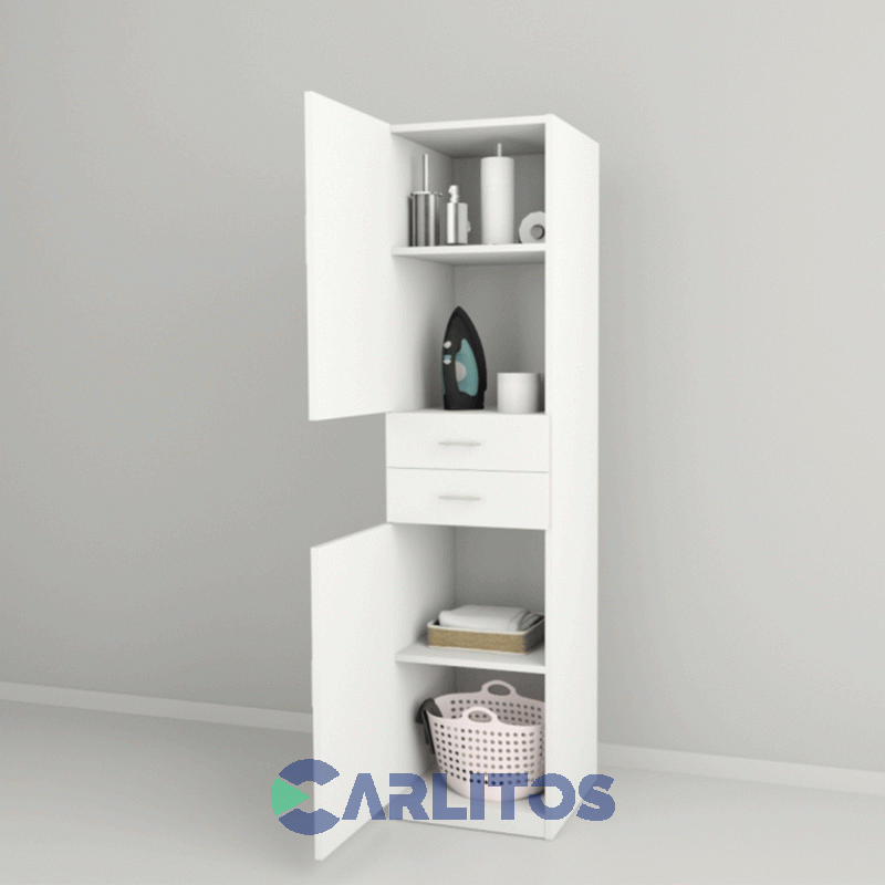 Organizador Multifunción 2 Puertas y 2 Cajones Tables Blanco